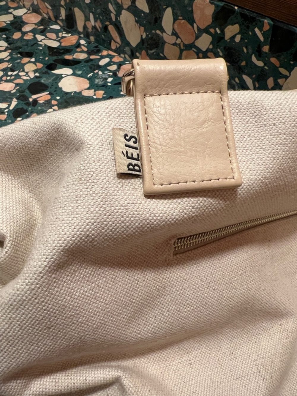 BEIS Beige and Cream Travel Duffel Bag - Picture 5 of 11
